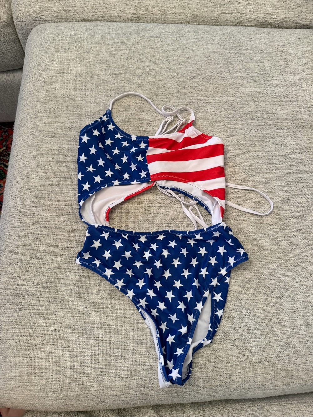 American Flag One-Piece Swimsuit - Red, White & Blue